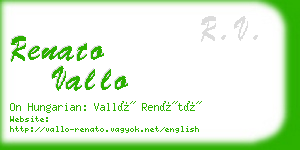 renato vallo business card